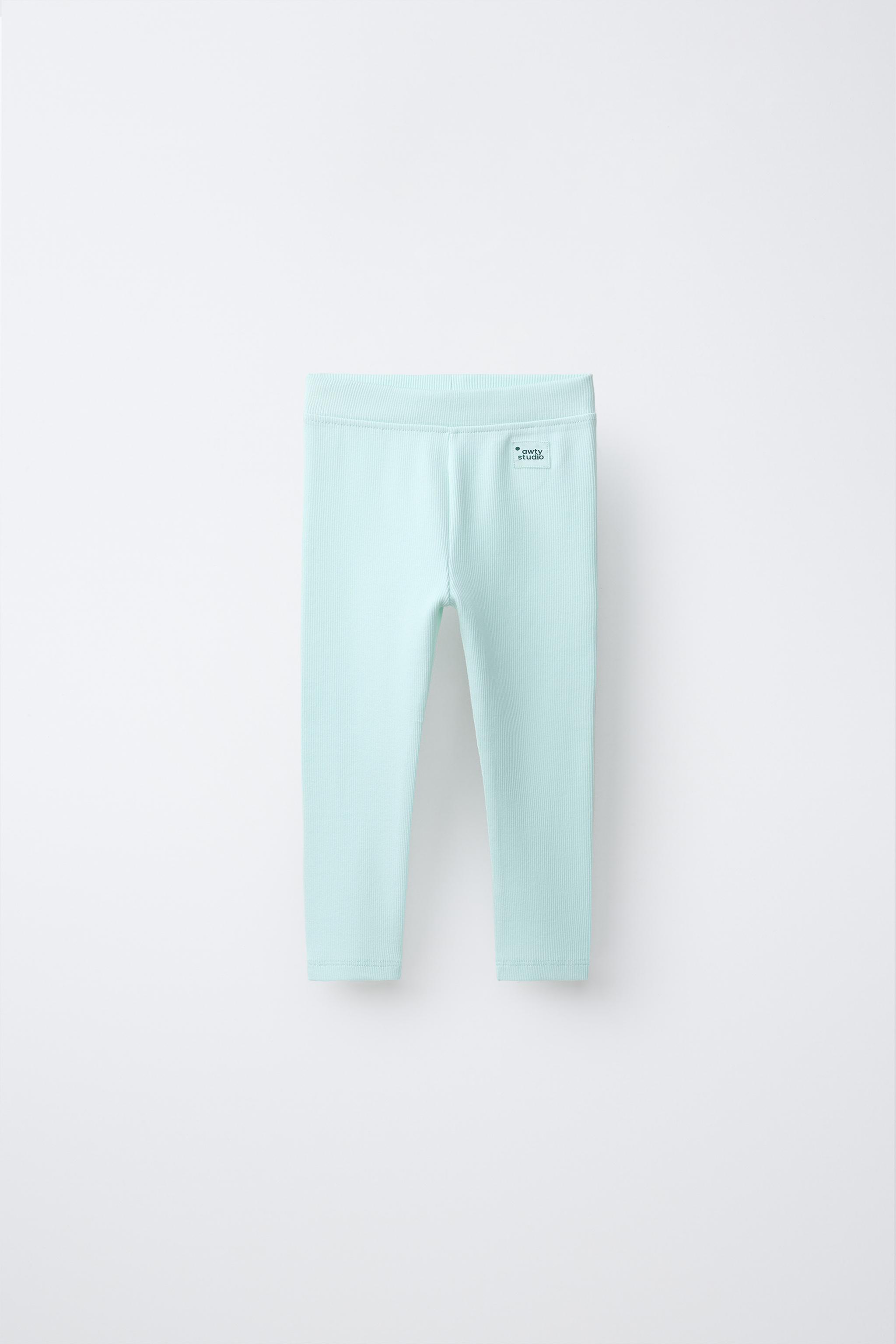 RIBBED LEGGINGS WITH LABEL